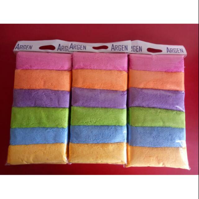 Kain Lap / Kain Lap Microfiber / Kain Lap Mobi 35Cm x 35Cm 1 Pack Isi 6 Pcs