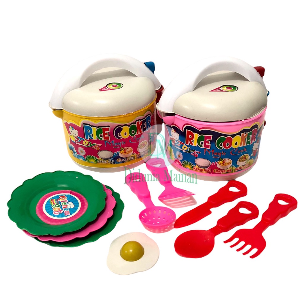 Mainan masak masakan anak rice cooker mini magic com cooking set