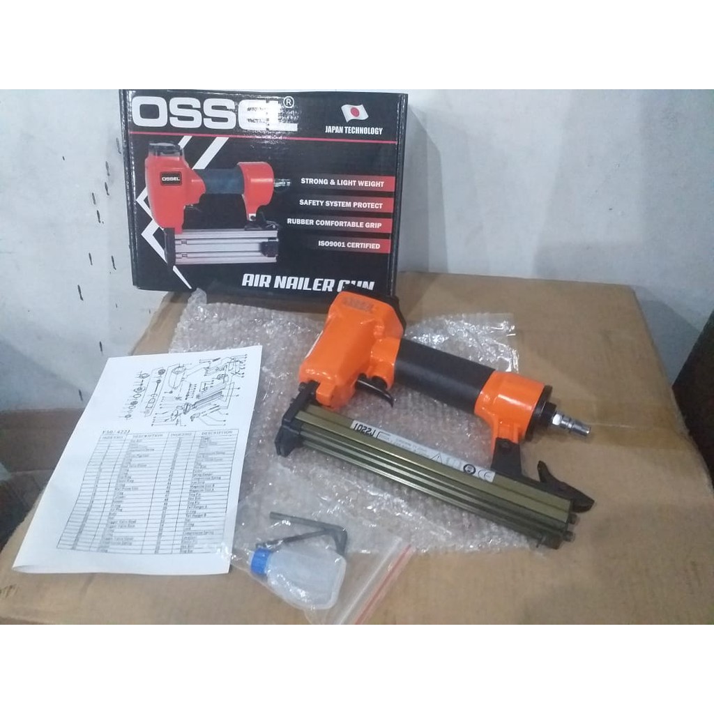 

MESIN STAPLES TEMBAK 1022J OSSEL AIR NAILER GUN STAPLER GUN