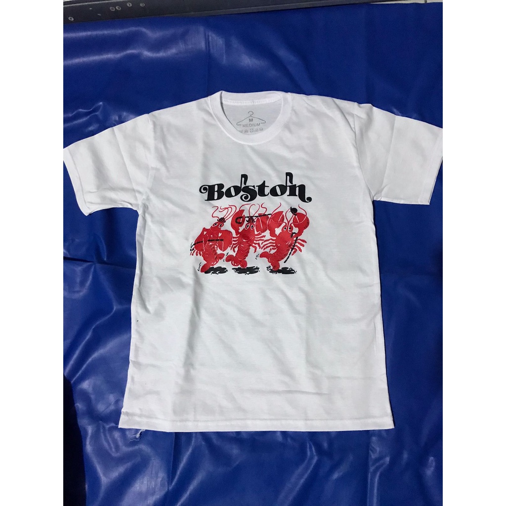 Kaos Bangtan taehyung V Boston 3 udang merah