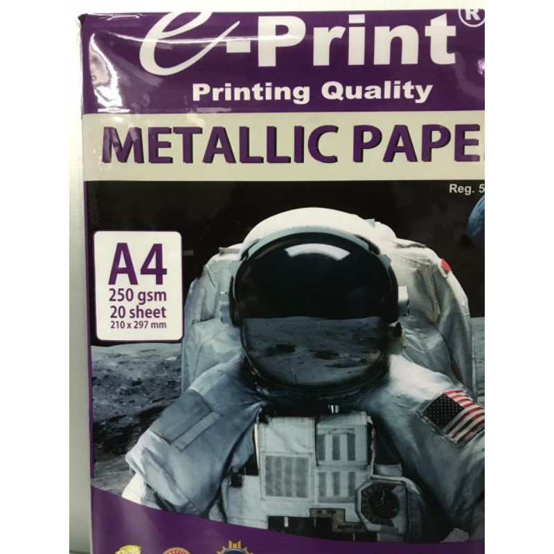 

Kertas Metallic Paper e-print A4 250gsm 20 lembar