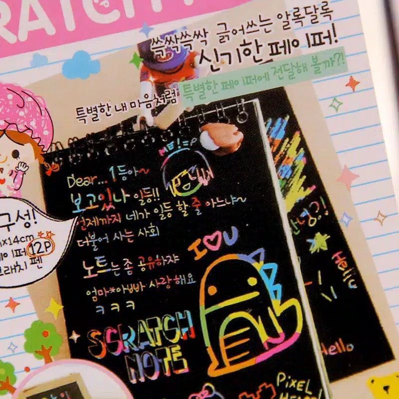 

Scratch note buku gambar ajaib anak