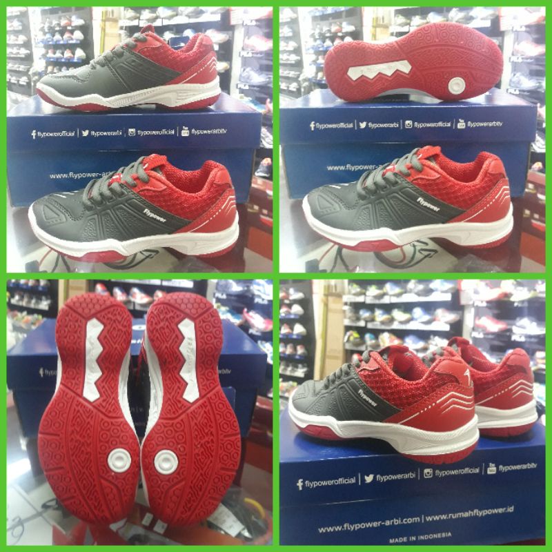 Sepatu Badminton Flypower Kalasan 04 Red/Black/white