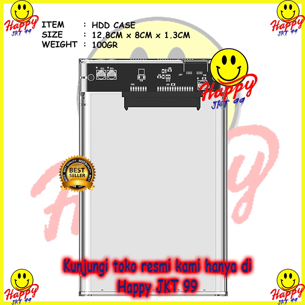 [ HAPPY JKT 99 ]  CASING HARDISK HDD EXTERNAL CASE 2.5&quot; TRANSPARAN