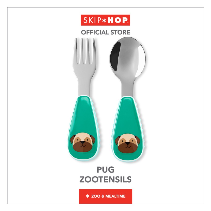 SKIP HOP ZOO UTENSILS FORK &amp; SPOON SET