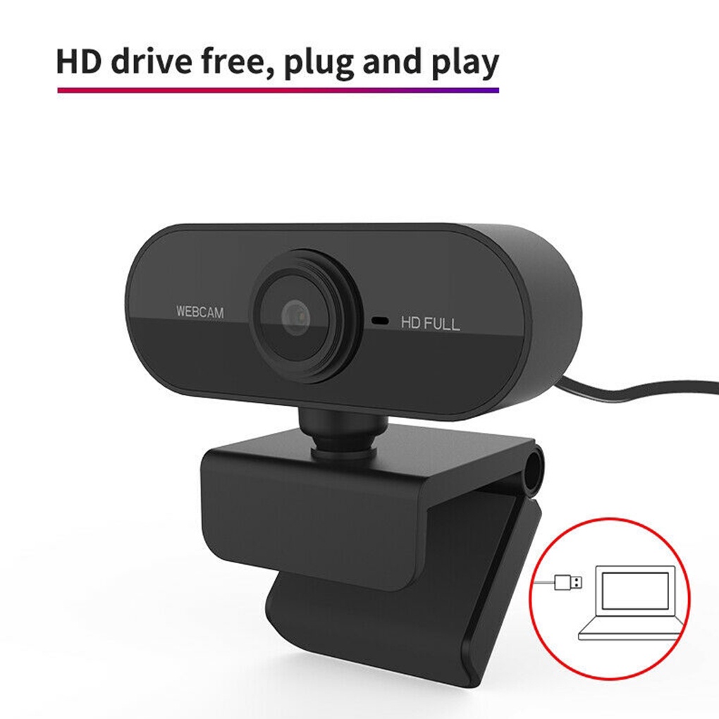 Webcam 1080P Full HD Smart Rotatable For PC Laptop Desktop with Microphone Video conference[HOUSE2020]