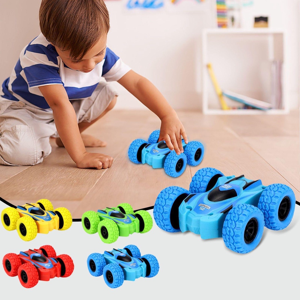 NEEDWAY Double-side Vehicle Boys Fun off-Road Vehicle Toy Model Tahan Jatuh Crashworthiness Tahan Jatuh Stunt Car Toy