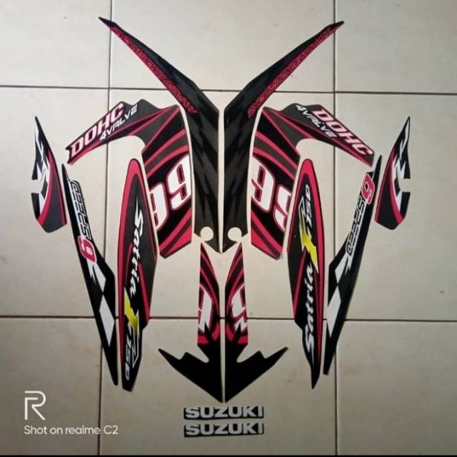 Stiker Striping Satria Fu 2012 pink