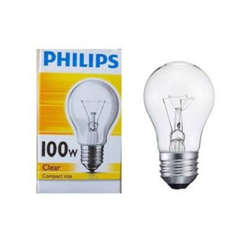 Jual Lampu bohlam Original Philips Clear kuning 100 watt Indonesia