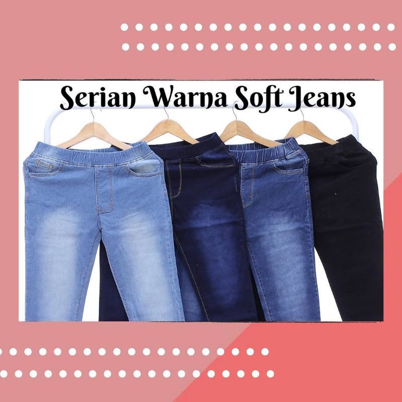 celana jeans pinggang karet lejing slim/ngaret/street/celana legging jeans wanita