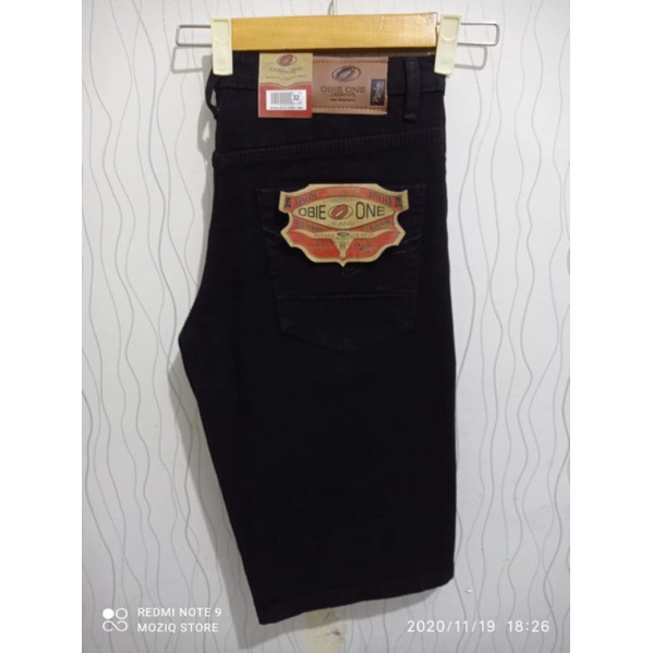 CELANA PENDEK HITAM PRIA / CELANA PENDEK DENIM PRIA NEW -COD-