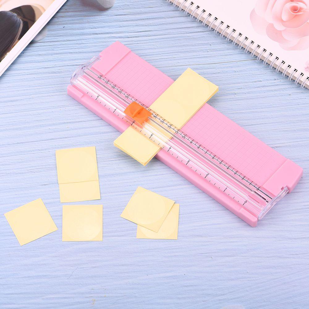 R-flower Paper Cutter Portable DIY Ringan Perlengkapan Kantor Foto Penggaris Pemotong Kartu