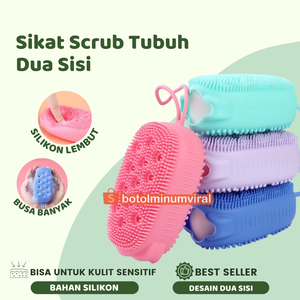 Sikat Mandi Silikon Kucing Silicon Brush Shower Puff Busa Mandi PREMIUM