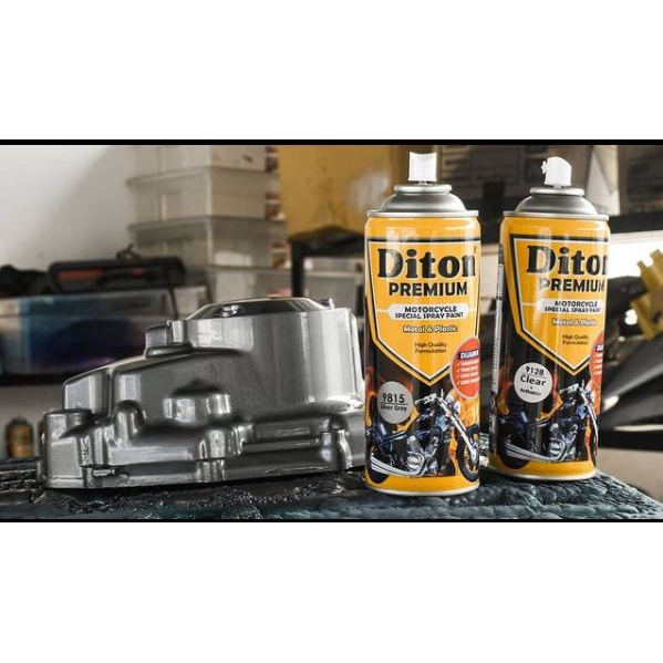 Cat Pilox Diton Premium SILVER GREY 9815 warna perak abu bagian mesin velg sepeda motor mobil pylox