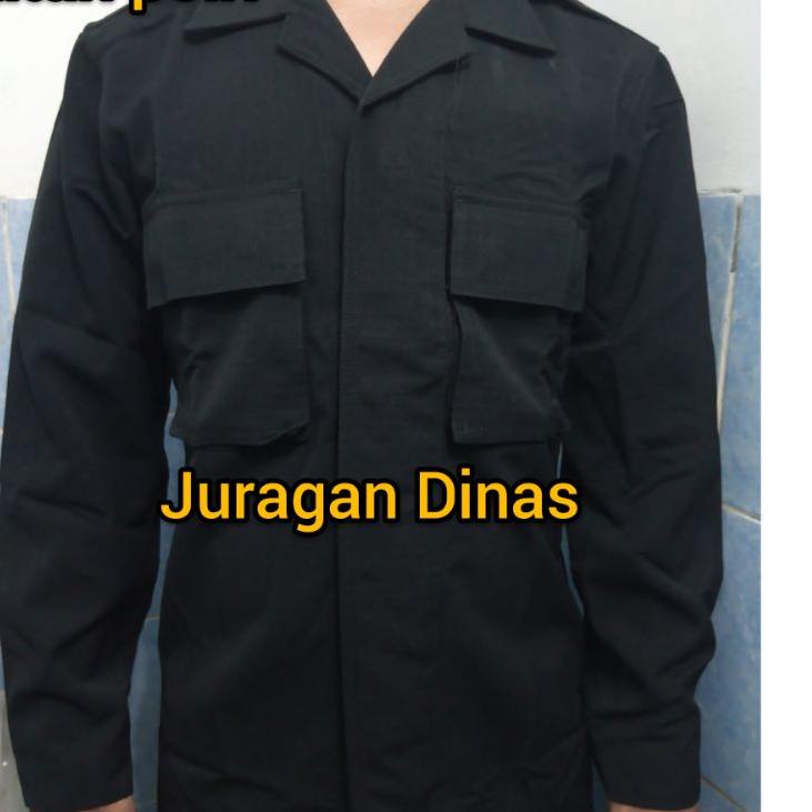 Atasan baju pdl hitam brimob jatah polri bahan ripstok DPBEE9069