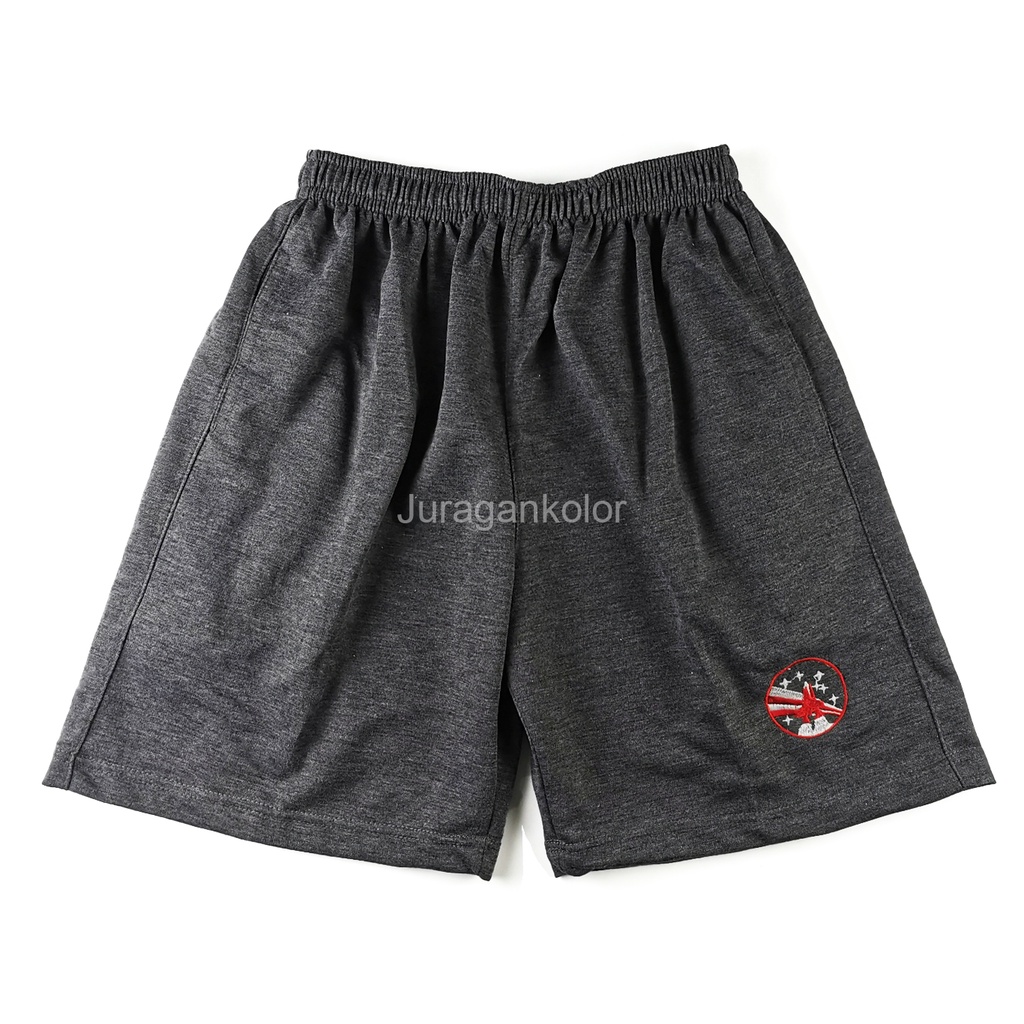Celana Pendek Pria Polos Kaos Baby Terry Bordir Astronaut Series