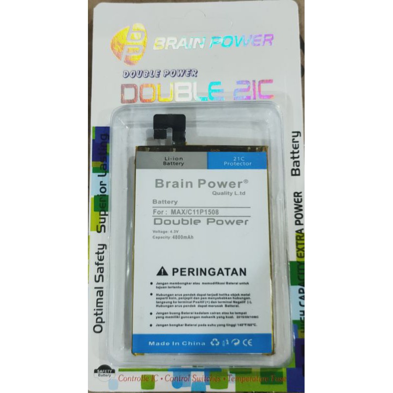 Battery batre Asus Zenfone Max - C11P1508 Brain power