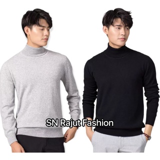 SN - Long neck / turtle neck sweater rajut pria korean style