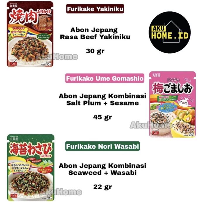 

ABON- ABON MARUMIYA FURIKAKE NORITAMA/ WASABI/ SUKIYAKI/ ABON TABUR JEPANG - NORITAMA -MAKANAN-