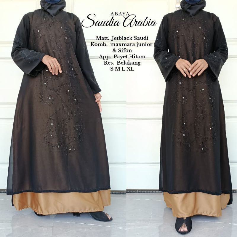 Abaya Saudi Arabia - Abaya Cantik Maxmara Junior, Sifon Saudi