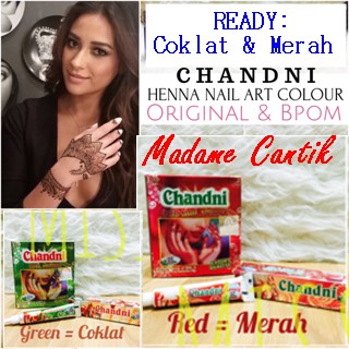 [ Box Besar isi 12pc ] CHANDNI HENNA Nail Art Colour BPOM (pacar kuku)