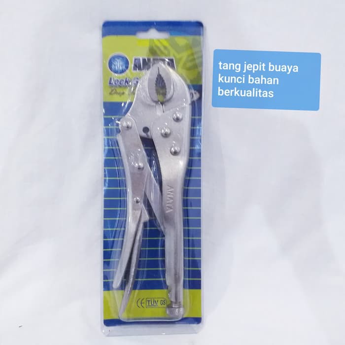 Tang Jepit Buaya Vise Grip 10" inch Lock Grip Pliers Steel ANATA