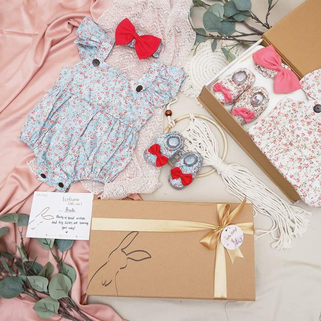 LIO035 Girls Baby Hampers 0-12 months/ Hampers bayi newborn/ Kado bayi/ baby girl gift set-Deveny Blue
