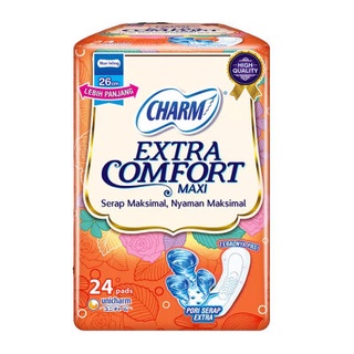 CHARM EXTRA COMFORT MAXI 26CM NW 24P