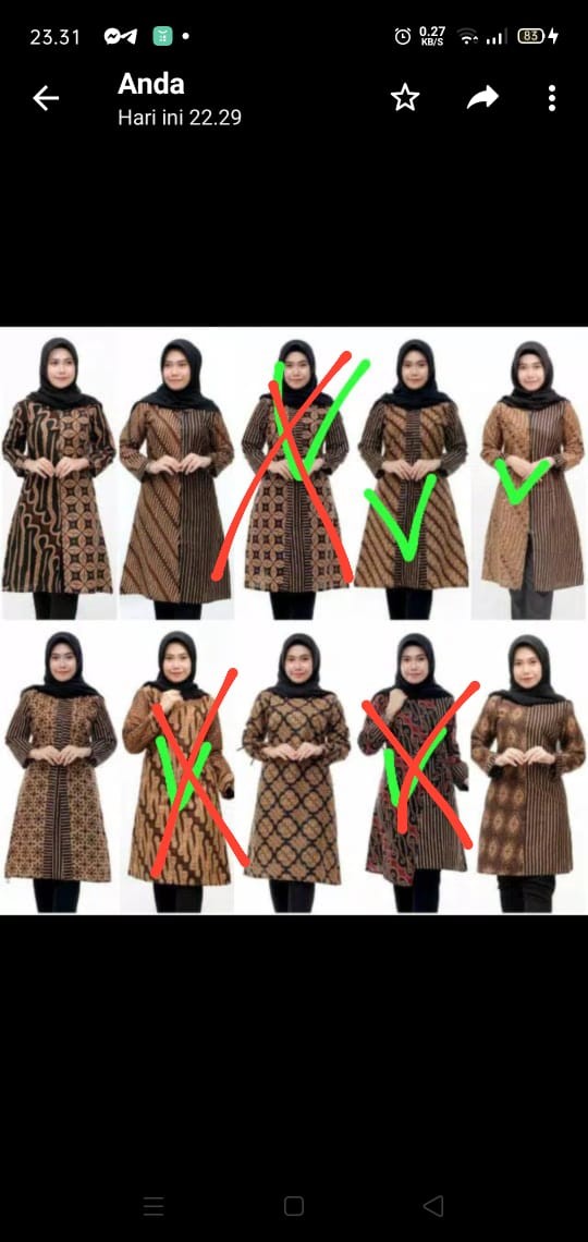 #cod | Tunik Batik Modern M - Jumbo