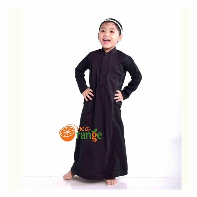 Nea Orange Gamis Anak &amp; Balita Jubah Pakistan Putih Hitam Abu Berry Mart