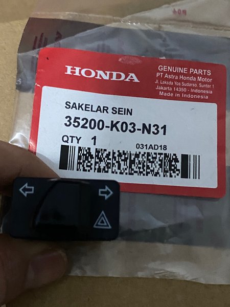 Tombol Sakelar Saklar Sen Sein Hazard Beat ESP Pop Street K1A 2020 Scoopy Vario 150 ESP Revo FI Supr