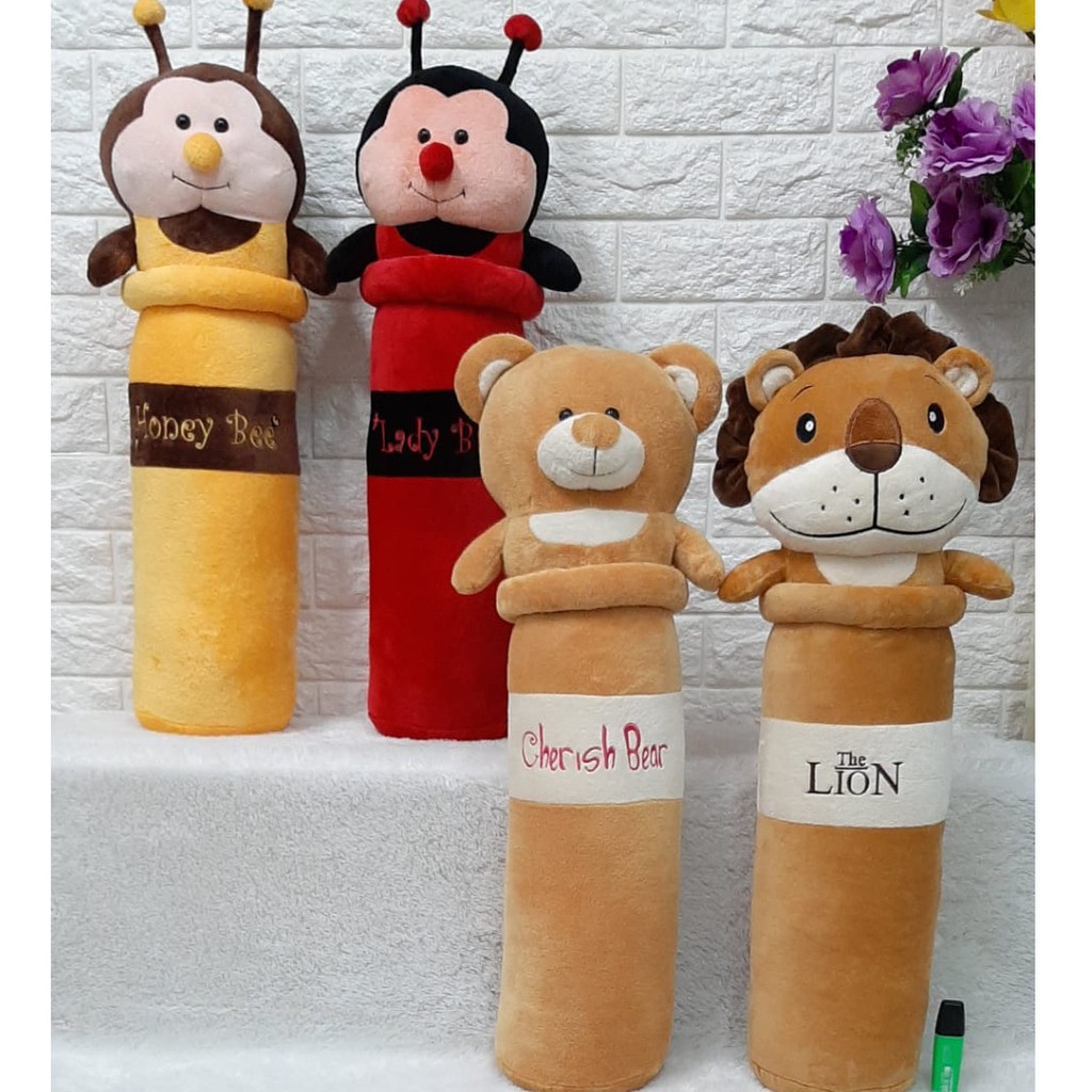 Guling Boneka Bebek Kodok Lebah Singa Animal L/70cm/Guling Animal/Guling Bee/Guling Frog/Guling Lion