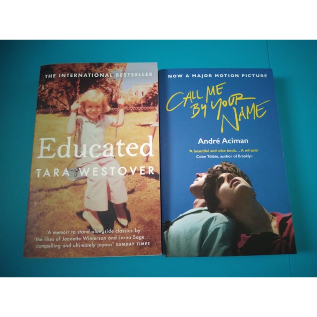 Preloved buku novel original import english call me by your name andre aciman educated tara westover