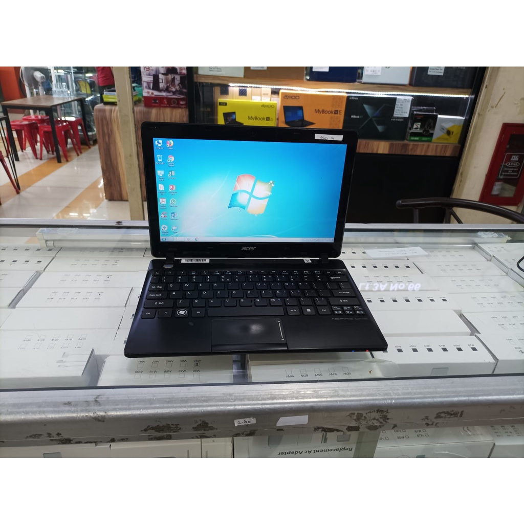 LAPTOP LEPTOP NOTEBOOK SECOND SEKEN BEKAS ACER ASPIRE ONE RAM 4GB HDD 500GB AMD C-70 RADEON MURAH BERKUALITAS ORIGINAL