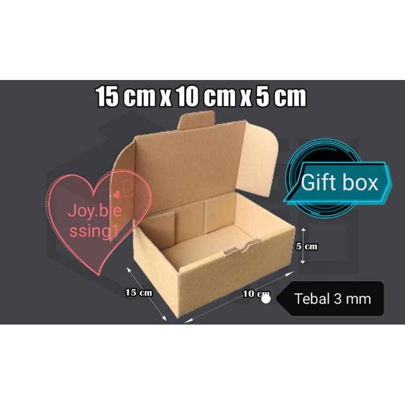 

BOX COKLAT 15 x 10 x 5 cm (3mm)/KOTAK COKLAT/BOX HADIAH MURAH ECER PER PCS