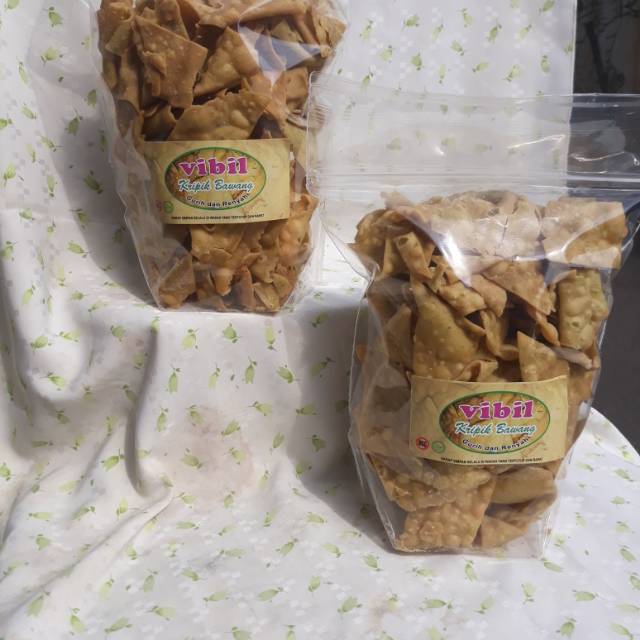

Keripik bawang vibil..