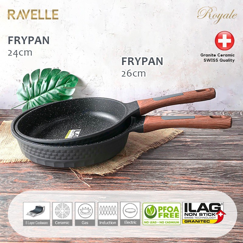 RAVELLE ROYALE Frypan 24 Cm/26 Cm Panci Penggorengan 24/26 cm