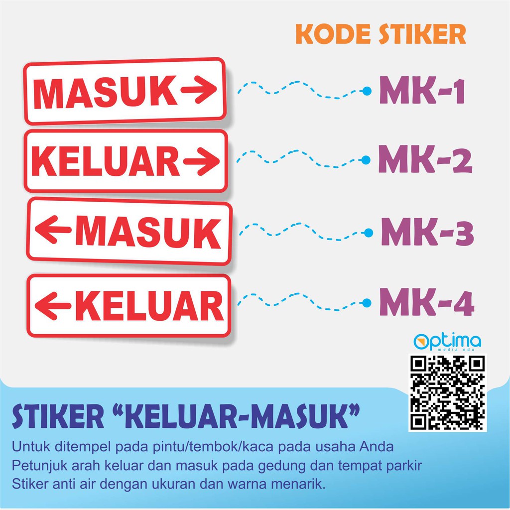 Stiker Pentunjukk Arah Keluar Masuk Shopee Indonesia