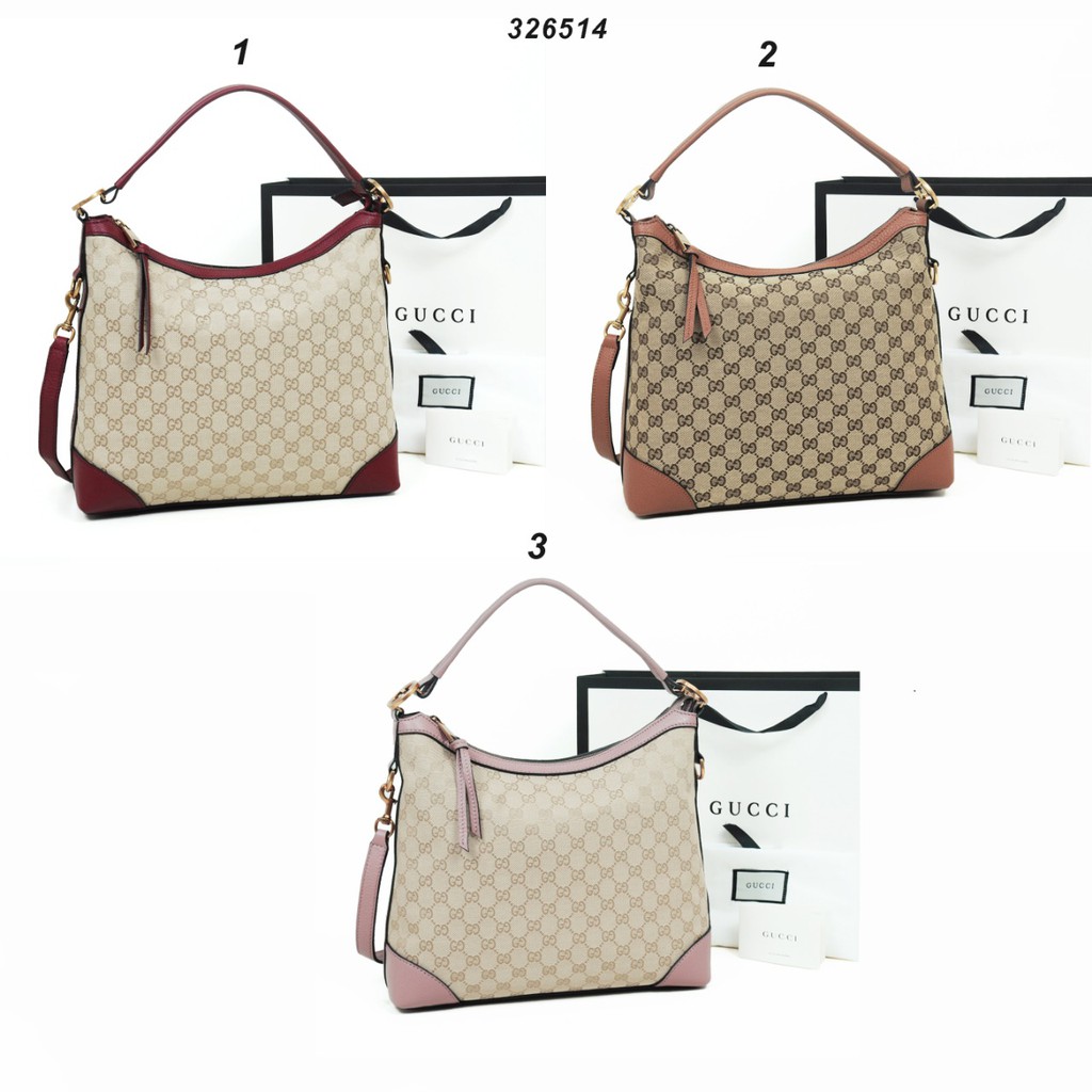 TAS GUCCI HOBO GG CANVAS 326514 TAS FASHIONABLE TAS CANTIK TAS JALAN JALAN GOOD QUALITY IMPORT