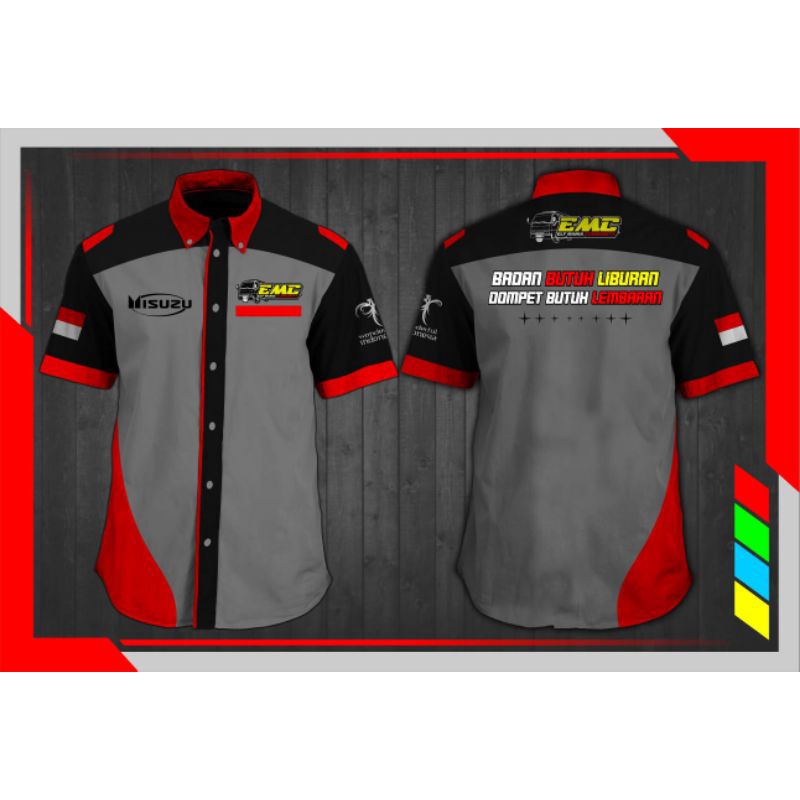 KEMEJA EMC || KEMEJA EMC INDONESIA || KEMEJA EMC ISUZU || KEMEJA DRIVER ELF || KEMEJA ELF MANIA || K