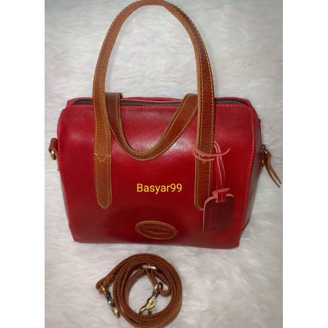 TAS KULIT ASLI ORIGINAL BY ABEKANI TIPE LUCY WARNA MAROON JENIS KULIT PULL UP prelove vgc