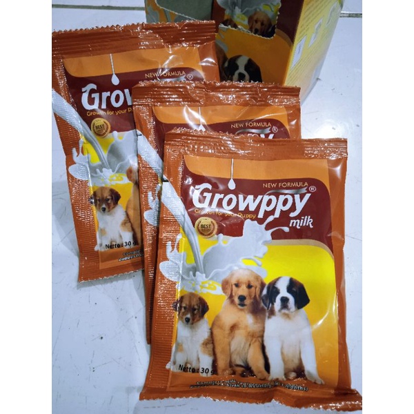 susu growppy 1sachet susu anjing sachet