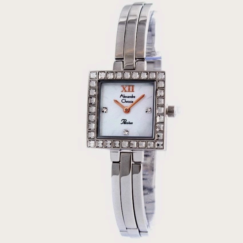 Alexandre Christie AC 2436 jam tangan wanita AC 2436 silver segi