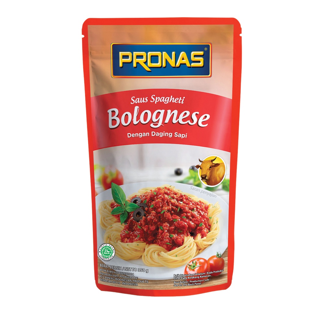 Pronas Saus Bolognais legkap dengan Daging Sapi 350 g bundling 2 pcs