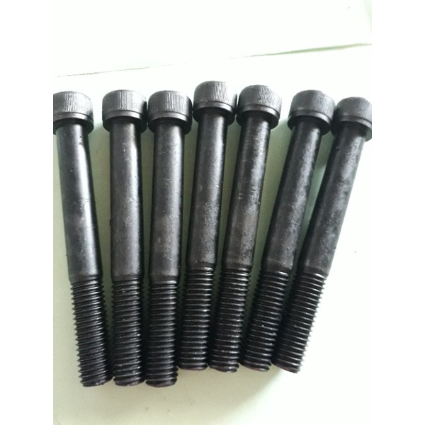 Baut L 5/16x3 /(inchi)/panjang 7.5cm/L hitam/baja grade 12.9