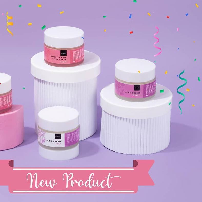 ➬ SCARLETT Serum Cream To Glow Mini - Acne Brightly Ever After Glowtening Day Night Essence Toner ☎