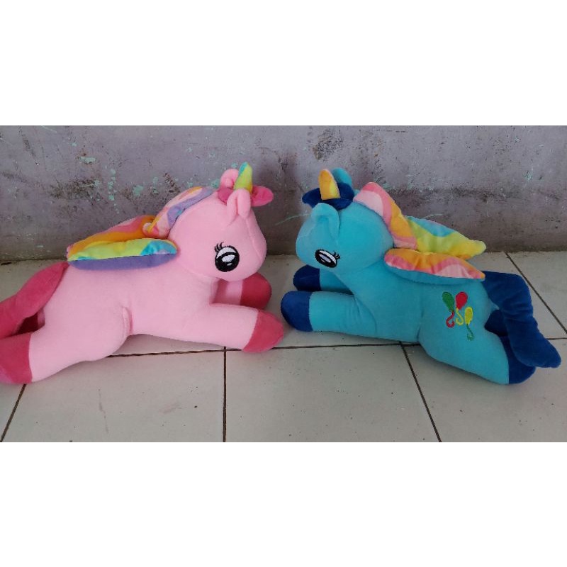 Boneka Unicorn Soft Sayap Rainbow My Pony Plush Toys lembut halus bagus SNI