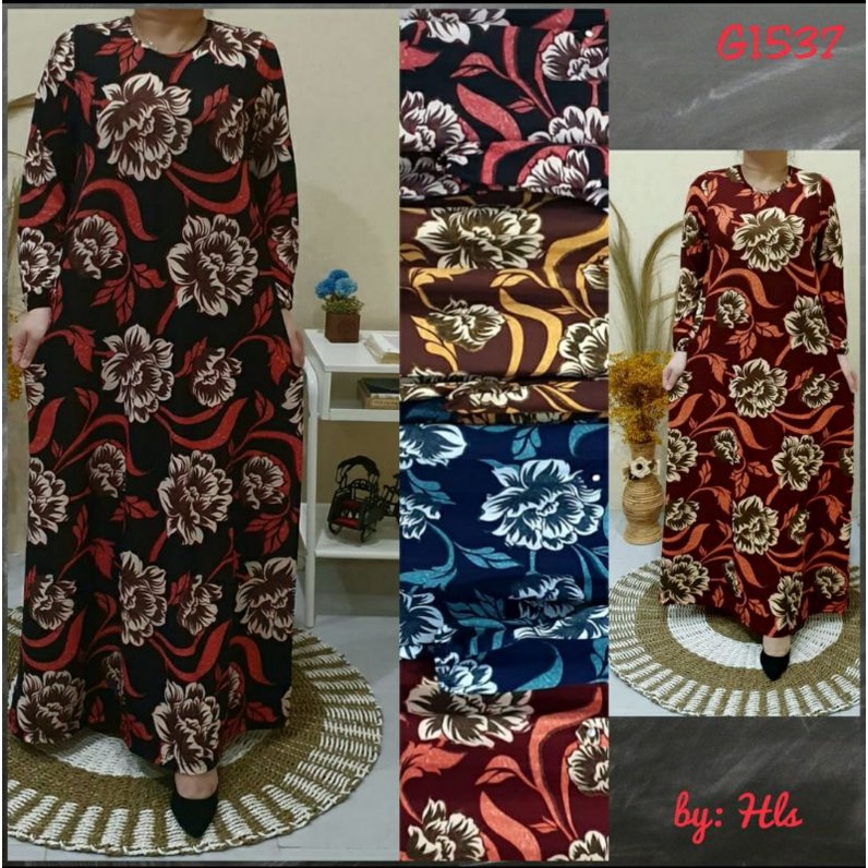 SALETINGGAL 1 PC .GAMIS JUMBO WANITA JERSEY KOREA PRINTING PREMIUM