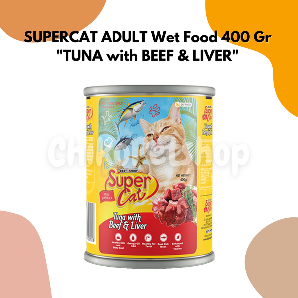 SUPERCAT ADULT Makanan Basah Kaleng Kucing Dewasa Super Cat 400 Gr - Varian Rasa