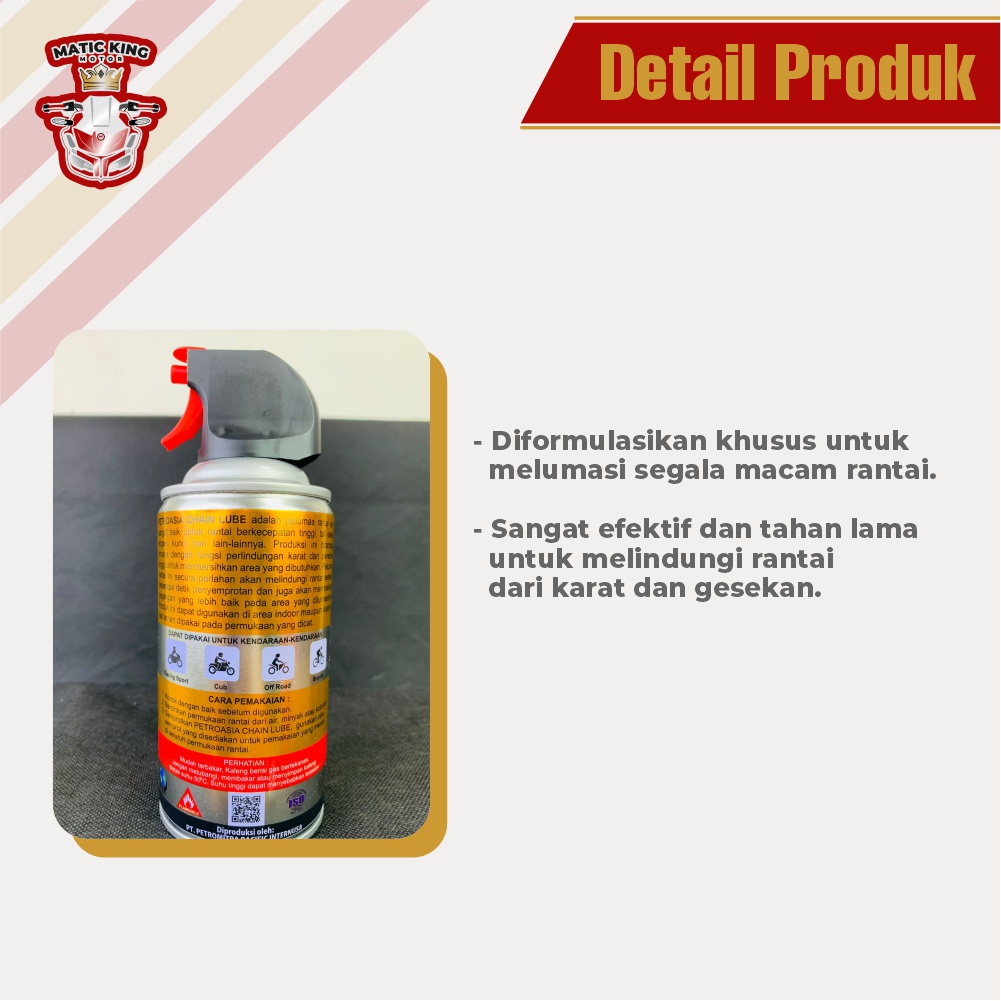 Chainlube pelumas rantai Petroasia anti karat injector cleaner 300 ml